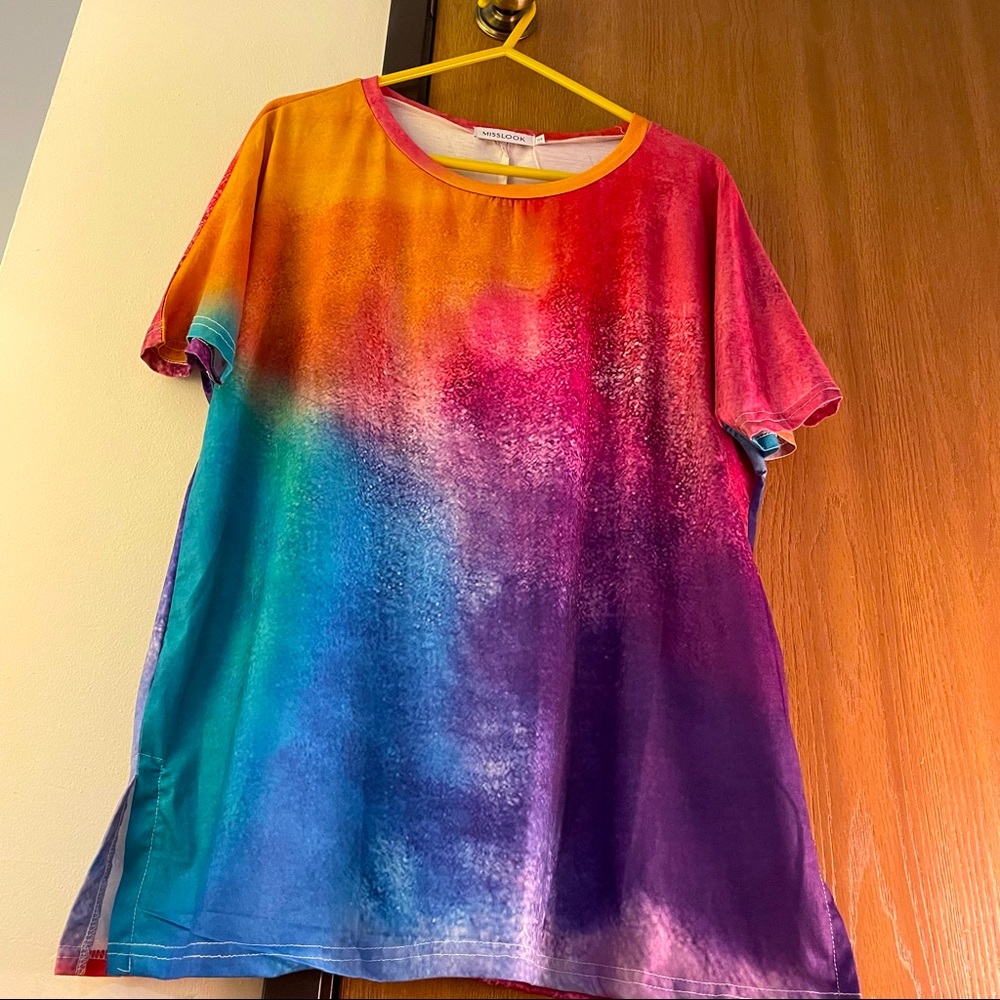 Multi color vibrant women’s Tunic t-shirt